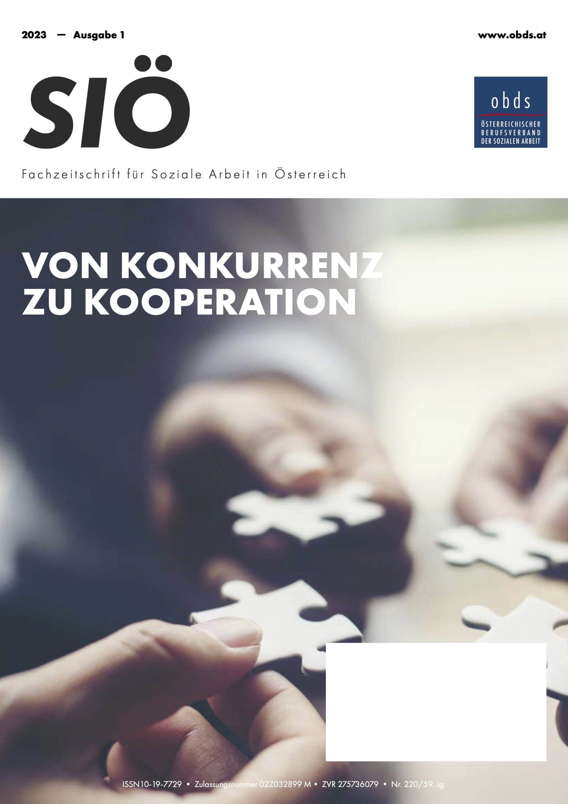 siö_220_1-2023_Deckblatt Von Konkurrenz zu Kooperation - SIÖ (1.2023)