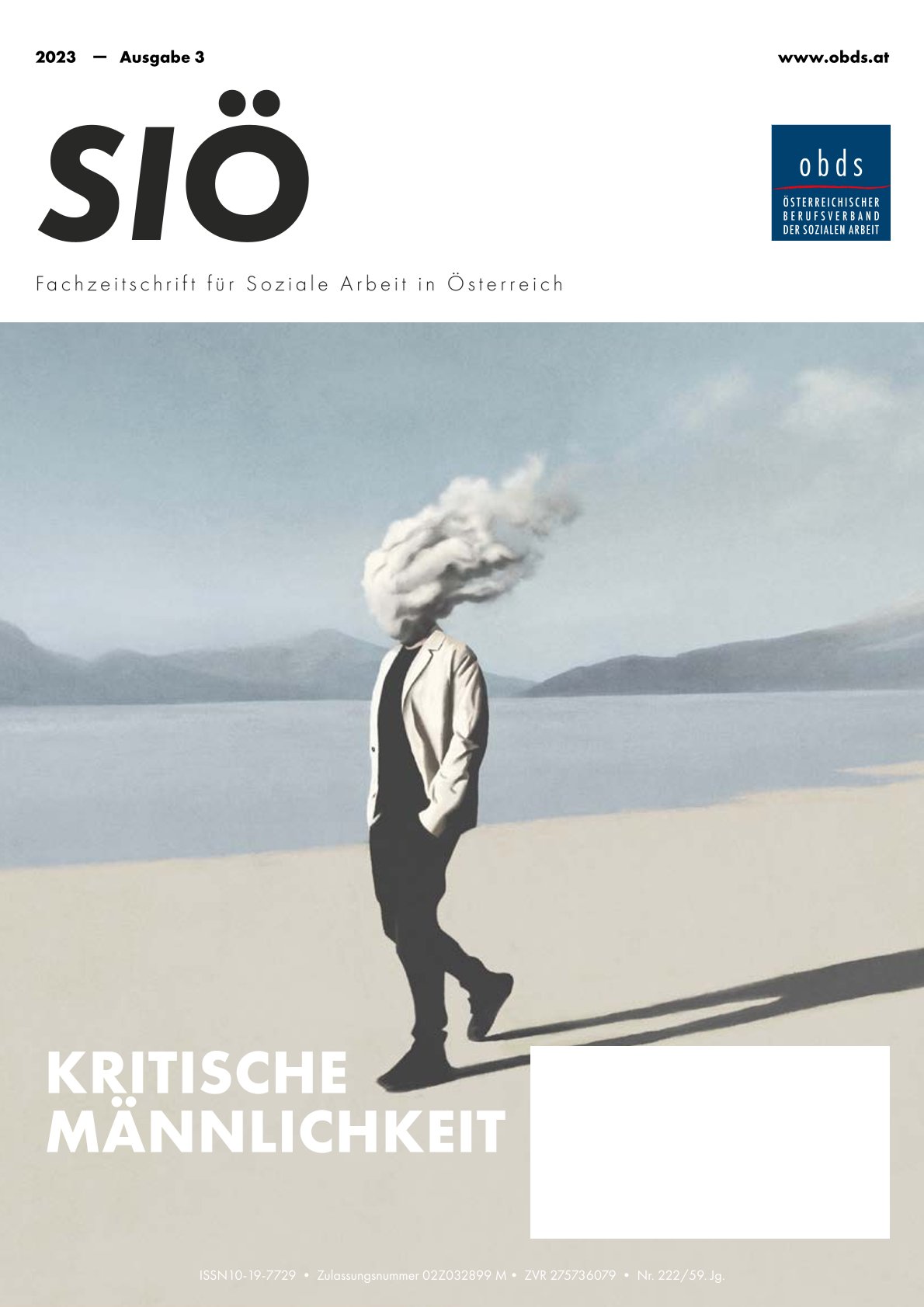 siö_222_3_2023_Deckblatt Kritische Männlichkeit - SIÖ (3.2023)