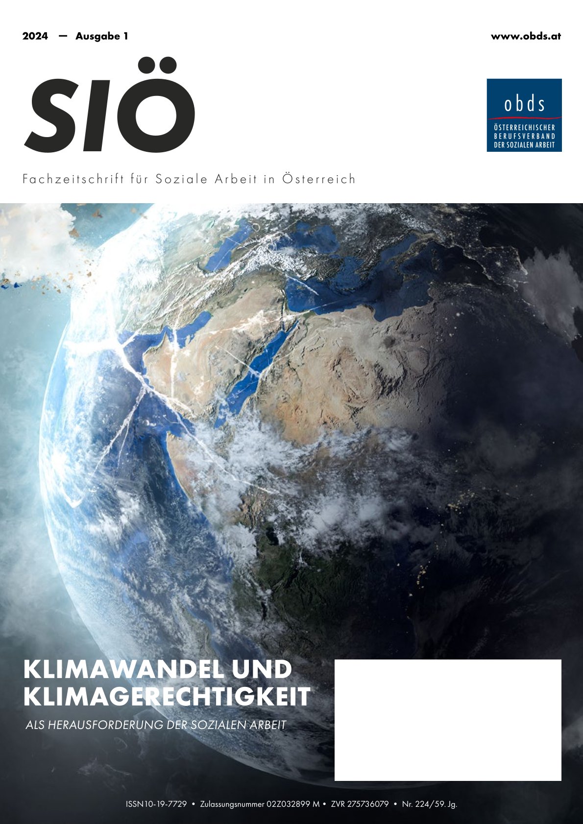 siö_224_1_2024_Deckblatt Klimawandel und Klimagerechtigkeit - SIÖ (1.2024)