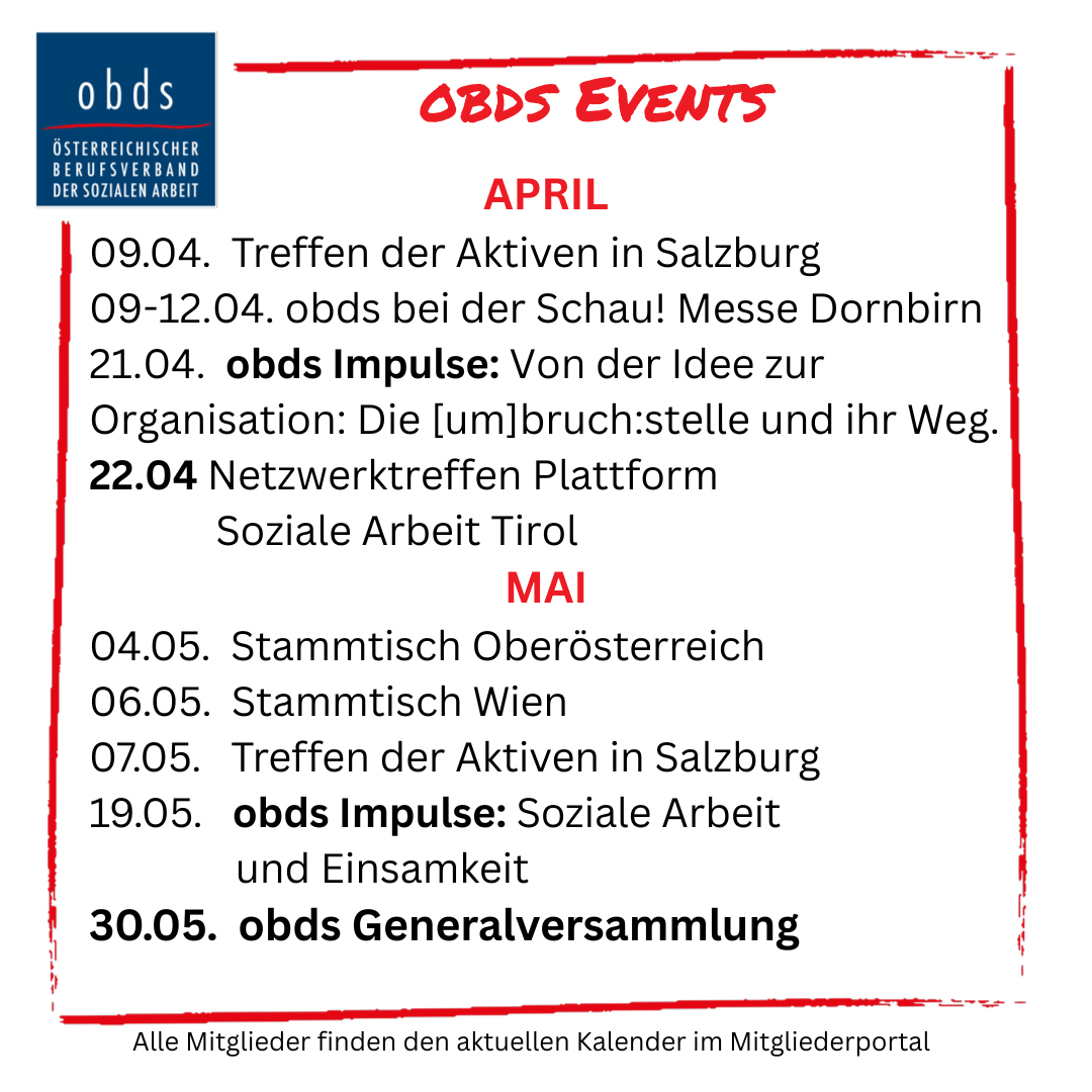 obds Eventübersicht April und Mai, gleiche Termine wie im Text