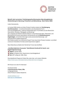 Fortbildungsboerse 2026 Fachkraft Suchtberatung prokschInstitut pdf