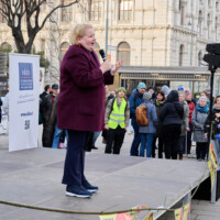 WSWD 2026 Kundgebung - Korinna Schumann, Bundesministerin für Arbeit, Soziales, Gesundheit, Pflege und Konsumentenschutz @Paul Feuersänger