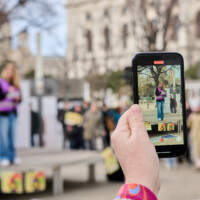 WSWD 2026 Kundgebung - Sandra Steiner als Vertreterin des Österreichischen Gewerkschaftsbunds @Paul Feuersänger
