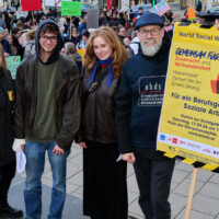 WSWD 2026 Kundgebung - Aaron Krenn & Rosa Becher, Studierende an der USTP @Paul Feuersänger