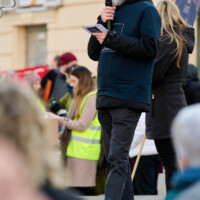 WSWD 2026 Kundgebung - Marianne Binder und Christoph Krenn als Vorstandsmitglieder des obds @Paul Feuersänger