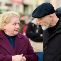 WSWD 2026 Kundgebung - Korinna Schumann, Bundesministerin für Arbeit, Soziales, Gesundheit, Pflege und Konsumentenschutz und Erich Fenninger @Paul Feuersänger